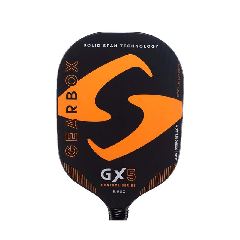 Gearbox GX5 Control 8.5oz 3-5/8in Carbon Fiber Orange Pickleball Paddle - Image 3